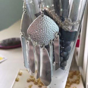 Silver, dangly earrings!!